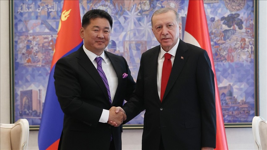 Başkan Erdoğan Moğolistanlı mevkidaşı ile görüştü