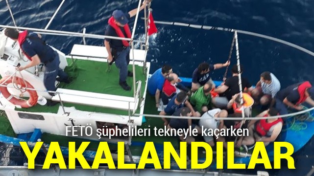 FETÖ şüphelileri tekneyle Yunanistan''a kaçarken yakalandı