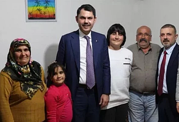 Bakan Kurum'dan Aydın ailesine destek