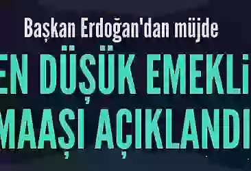 Başkan Erdoğan: En düşük emekli maaşı 7 bin 500 TL