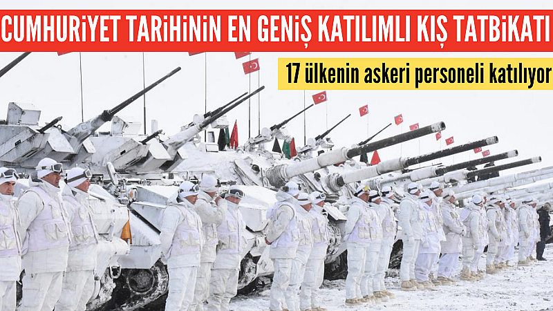 Türkiye ve Azerbaycan askerleri Kış Tatbikatı'nda