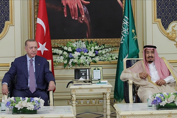 Erdoğan, Suudi Arabistan kralı ile bir araya geldi