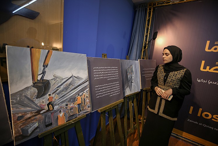 Filistinli ressam acısını sanata yansıtıyor