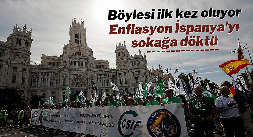İspanya'da sosyal yoksullaşmaya karşı ilk büyük gösteri yapıldı
