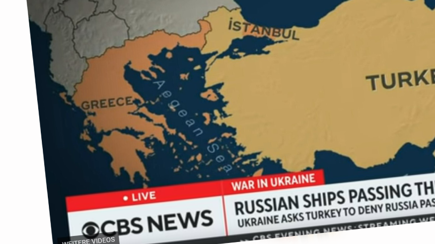 CBS, İstanbul'u Yunanistan toprağı olarak gösterdi