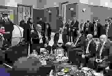 Başkan Erdoğan, ŞİÖ Zirvesi'ne katılan liderlerle bir araya geldi